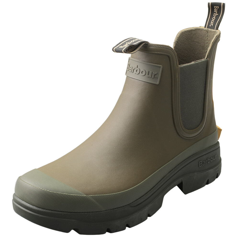 Barbour (10) Nimbus Mens Wellington Boots In Olive Ochre