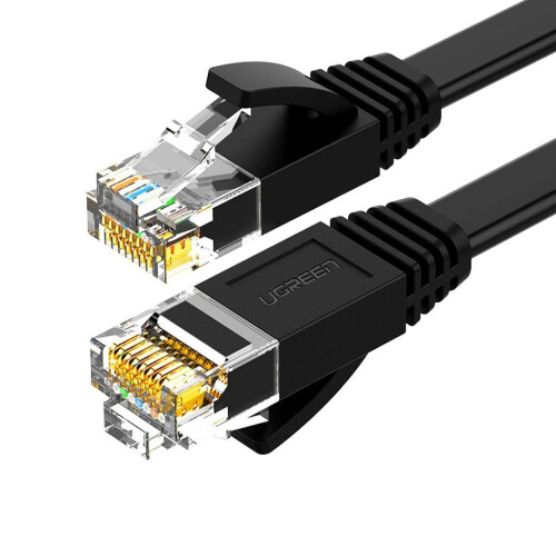 Ugreen plochý LAN Ethernet Cat6, 10m - Černá