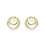 Swarovski Swarovski Hyperbola Stud Earrings, Round Cut, White, Gold-Tone Plated 1