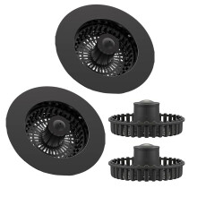 Kitchen Sink Drain Basket Anti Clogging Drain Stoppers-black 2