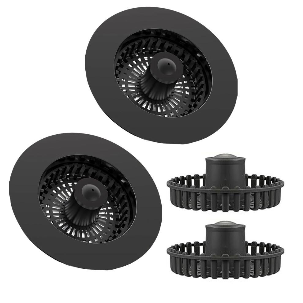 Kitchen Sink Drain Basket Anti Clogging Drain Stoppers-Black 2 7696001948408