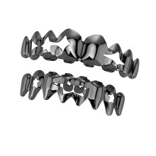 Artistics Star Hip Hop Grillzs Copper Tooth-Black Gun Plated