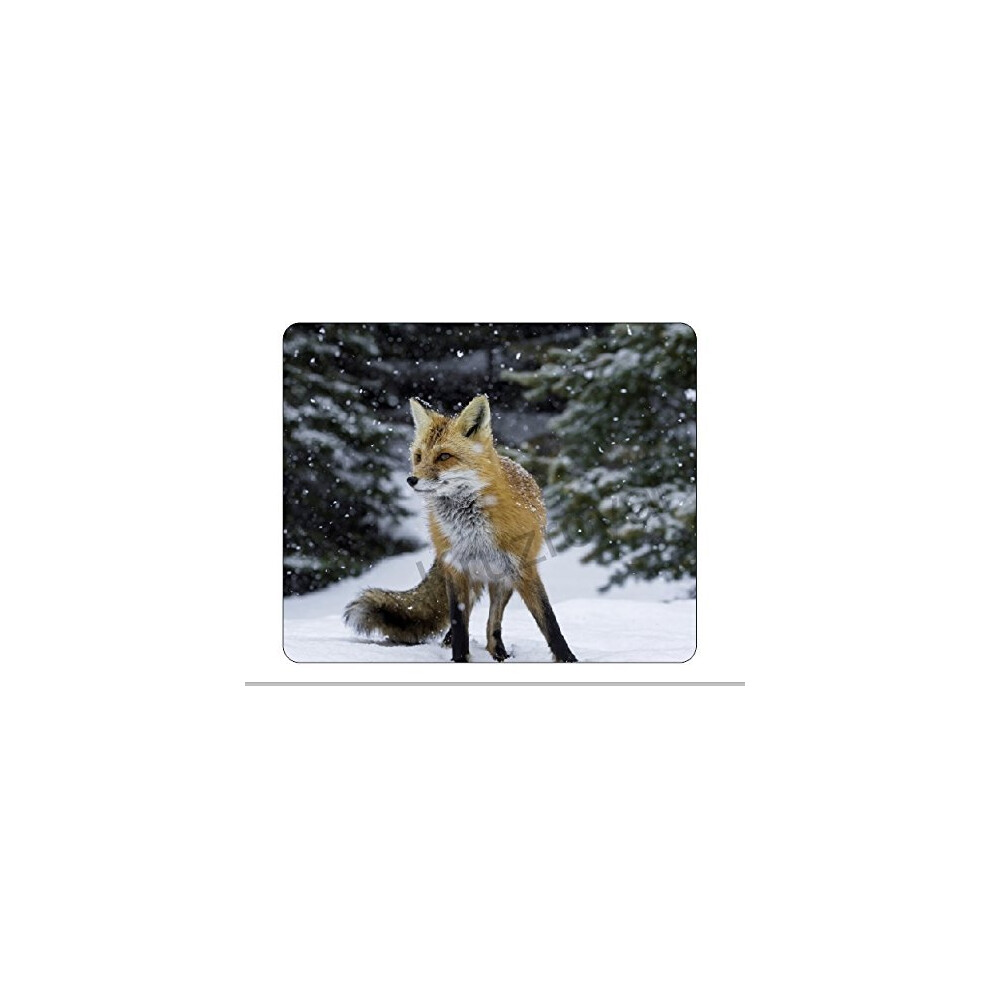 Fox In Snow Wildlife Mousemat / Pad Anti Slip Computer Pc Mouse Mat Thick Rubber Quality Soft Comfort Feel Finish 764130694347