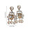 Boucles d'oreilles élégantes à longues franges avec-Champagne 2