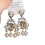 Boucles d'oreilles élégantes à longues franges avec-Champagne 5