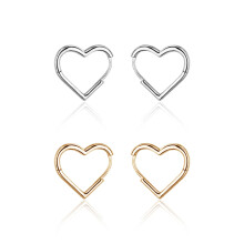 MAXQUU 2 Pairs of Heart-Shaped Earrings, Gold and Silver Metal Earrings, Personality and Fashionable, Ele Earrings for Women, Creative Jewelry,