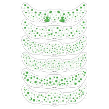 Clovers Shamrock Face Sticker Green Face Glitter Patricks Day-A