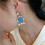 Boucles d'oreilles élégantes à longues franges avec-Champagne 7