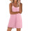 Lässige Damen-Overalls, ärmellos, Strampler,-Rosa XL 1