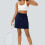 Casual Cotton Pull On Skirt With Side Pockets-White S 7