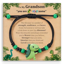 Adorable Handcrafted Dinosaur Friendship Bracelet Adjustable-D