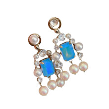 Stunning Dangle Earrings Featuring Crystal-Royal Blue
