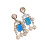 Stunning Dangle Earrings Featuring Crystal-Royal Blue 1