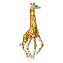 Charmante broche girafe avec peinture goutte à goutte,