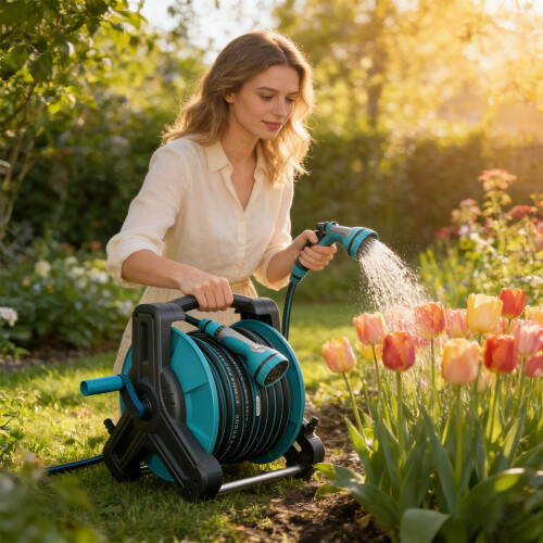 Permanent Garden Hose Attachment With variable Jet For-15 1