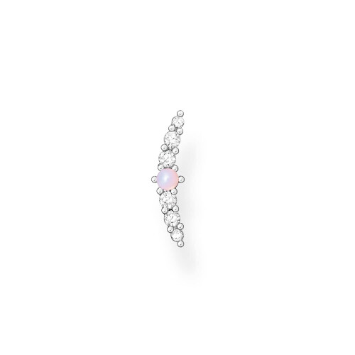 Thomas Sabo THOMAS SABO Single ear stud vintage shimmering pink opal colour effect 925 Sterling Silver