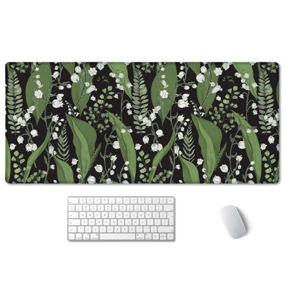 Ssoiu Desk Mat, Extended Gaming Mouse Pad 35.5X15.7 In, Large Non-Slip Rubber Base Mousepad With Stitched Edges, Waterproof Keyboard Mouse Mat Desk 774653983743