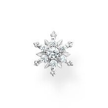 THOMAS SABO Women Single ear stud snowflake with white stones silver 925 Sterling Silver H2260-051-14