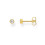 Thomas Sabo Thomas Sabo single stud earrings white stone gold plated silver H2136-414-14 1