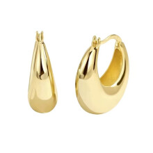 Huge Tomato Chunky Gold Hoop Earrings 18K Gold Plated Hoop Earrings Chunky Huggie Earrings for Women, Minimalist Jewelry Gift