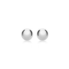CARISSIMA Women's 18 ct White Gold 6 mm Ball Stud Earrings