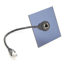 New RJ45 8P8C Male to Female Extension Cable Flush Panel Mount 1Gbps Cat5e Ethernet LAN Network Cable for Stage Light