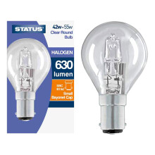 10 X Halogen Energy Saving 42W = 55W SBC 15 Small Bayonet Cap Golf Ball Lamps/Traditional Style Light Bulbs