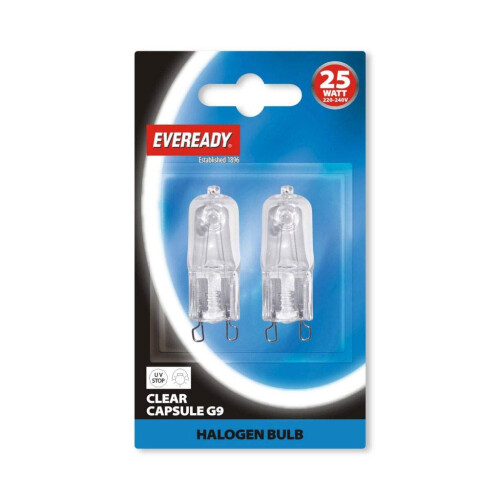 Eveready STX_671859 Eveready G9 Capsule Clear BL2 25W (S815)