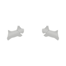 RADLEY Ladies Polished Silver Plated Sterling Silver Jumping Dog Stud Earrings RYJ1223, One Size