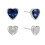 Radley Radley Silver Plated Blue Heart Stone Set Twin Pack Stud Earrings 1