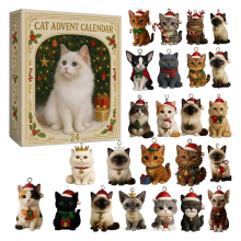 Cat Lovers Adventss Calendars 2025 Perfect Present for Cat Lovers for Festive Home Décor-2D Acrylic Hanging Decal H