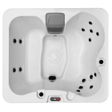 CANADIAN SPA CO. Manitoba UV Outdoor Hot Tub for 4 People, 172 x 154 x 73 cm, Rectangle, with Cover, LED Lighting, Heating and 14 Hydrotherapy Jets,