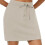 Athletic Skirt Adjustable Drawstring Casual Exercise-Beige L 1