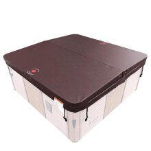 Canadian Spa Co. Hot Tub cover square, insulating cover for hot tub, cover for spa waterproof and UV-resistant (Brown, 213 x 213 cm)