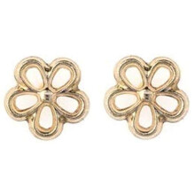 9ct gold pierced daisy flower stud earrings. Gift box