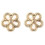 9ct gold pierced daisy flower stud earrings. Gift box 1