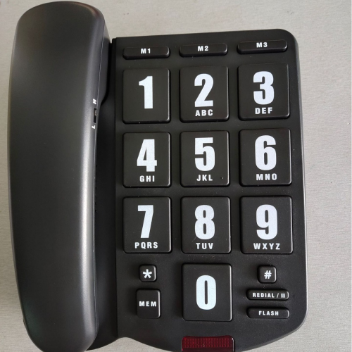 Senior-Friendly Home Phone with Hearing Aid Compatibility and Improved Ringtone Volume-H   H