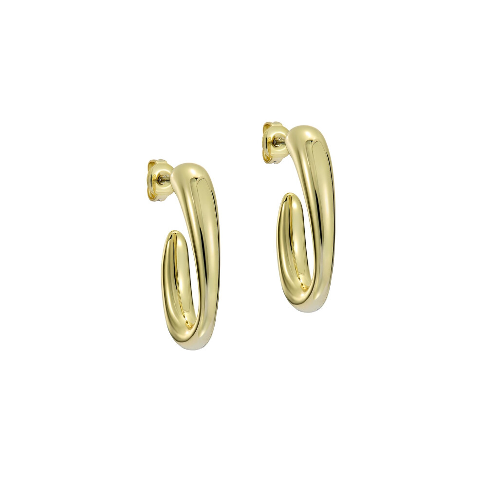 Ted Baker Corie Contour Hoop Earrings For Women (Gold) Gold