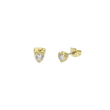 Ted Baker Harmony Mini Crystal Heart Stud Earrings for Women (Gold/Crystal)