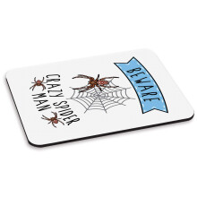 Gift Base Beware Crazy Spider Man PC Computer Mouse Mat Pad