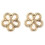 9ct gold pierced daisy flower stud earrings. Gift box 2