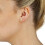 9ct white gold 5mm round CZ crystal stud earrings. Gift box 2