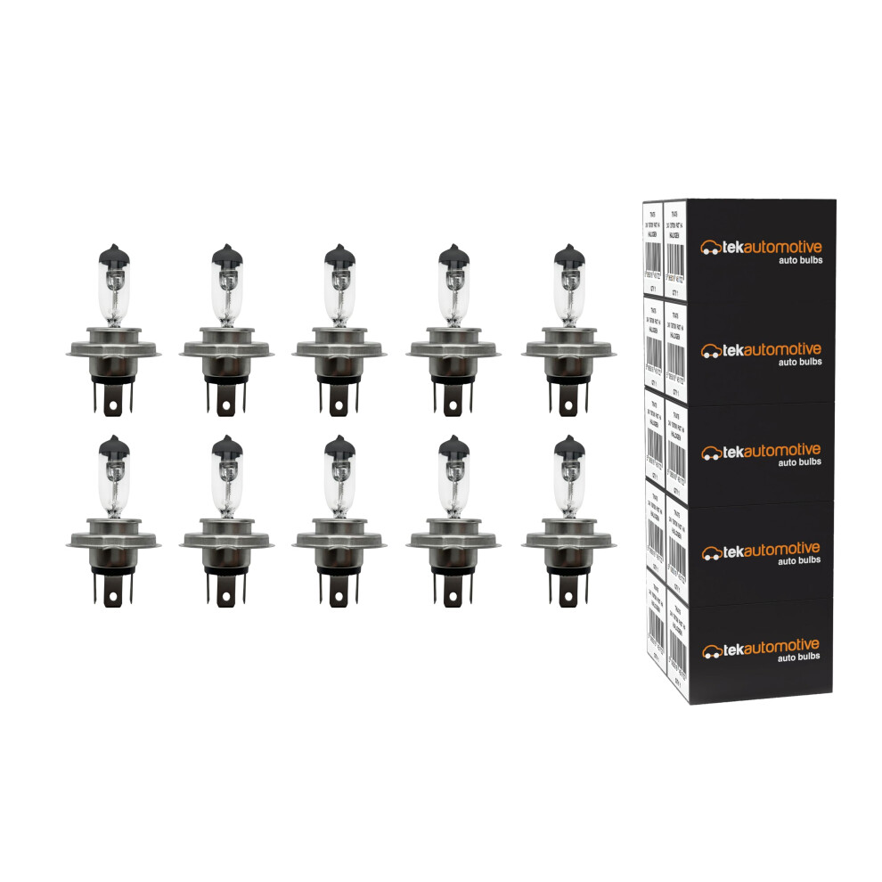 Tek Automotive Truck & Lorry H4 475 Headlight Bulbs 24V 75/70W 10 Pack ? P43t Halogen E-Marked Road Legal 5061028350138