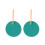 (Green) Geometric Yellow Stud Earrings 1