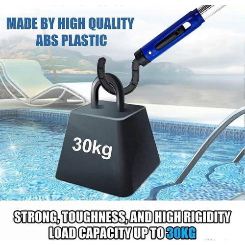 Pool Accessories Two-Hook Telescopic Pole Hooks For Cleaning, Aluminum, Adjustable, Compatible With Pool Poles 2