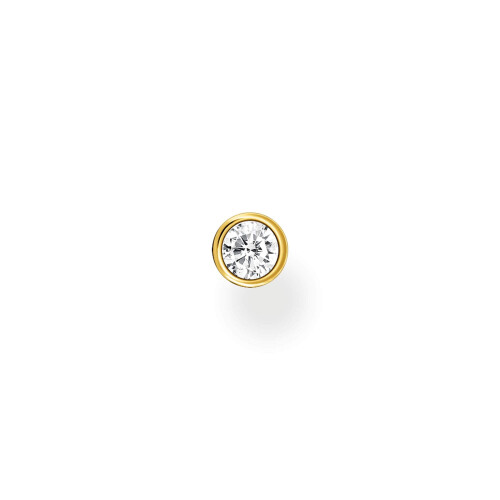 Thomas Sabo Thomas Sabo single stud earrings white stone gold plated silver H2136-414-14 1