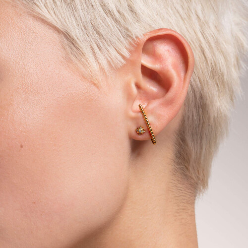 Thomas Sabo THOMAS SABO Single ear stud dots gold 925 Sterling Silver, 18k Yellow Gold Plating 2