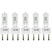 5 x 1000W Tungsten Fresnel Halogen Bulbs, Halogen Bulbs, 3200K 230V, Continuous Fresnel Tungsten Light for Product Photography