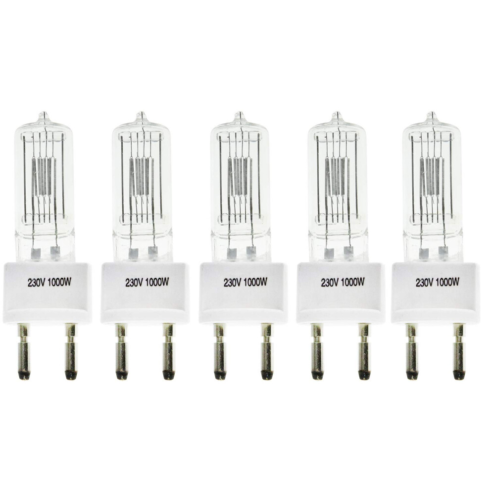 5 X 1000W Tungsten Fresnel Halogen Bulbs, Halogen Bulbs, 3200K 230V, Continuous Fresnel Tungsten For Product Photography Light 6256081790130