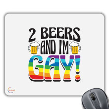 Coralgraph Inc CP369 2 Beers and I'm Gay! Novelty Gift Printed PC Laptop Computer Mouse Mat Pad